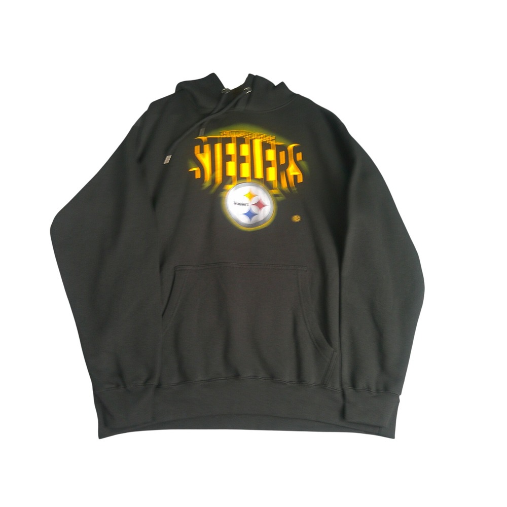 FOCO Pittsburgh Steelers Hoodie Men's XL Black Graphic Pullover Sweatshirt NFL
